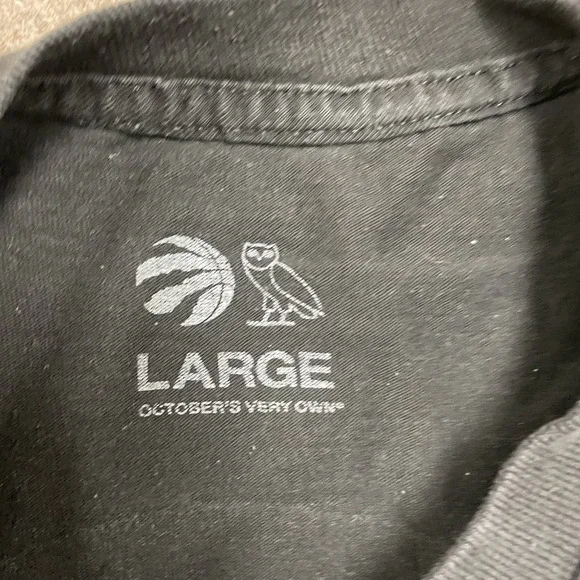 Toronto Raptors OVO Christmas long sleeve shirt mens Large Black Owl globe - Picture 7 of 11